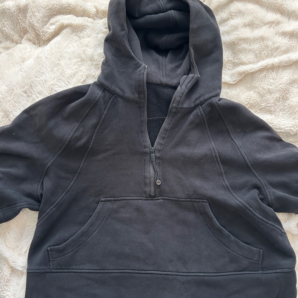 Lulu-B Black Half-Zip Hoodie